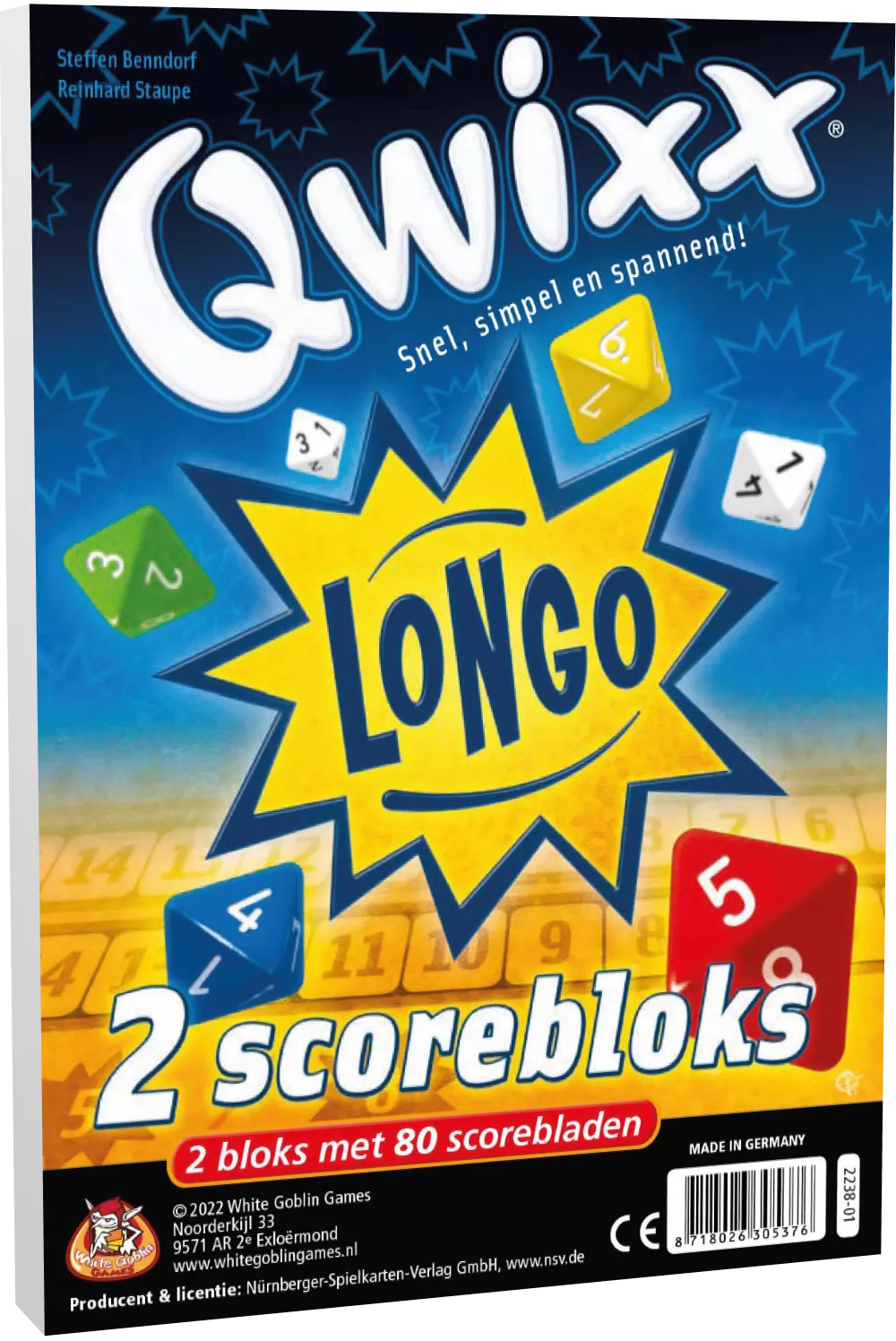 Qwixx Longo Bloks (extra Scoreblocks) 3 Qwixx Longo Bloks (extra Scoreblocks)