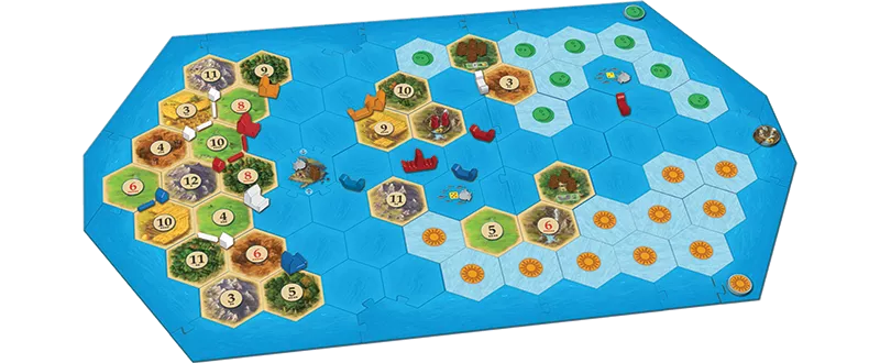 Mayfair Games Settlers Of Catan 5th Edition - Explorers & Pirates Expansion 4 Mayfair Games Settlers Of Catan 5th Edition - Explorers & Pirates Expansion - Afbeelding 2