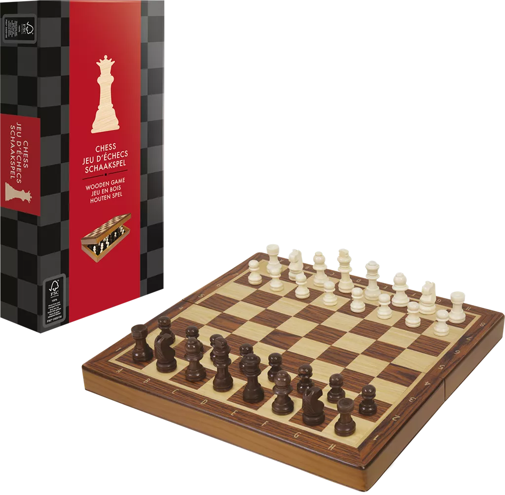 Houten Schaakspel Opvouwbaar 3 Houten Schaakspel Opvouwbaar