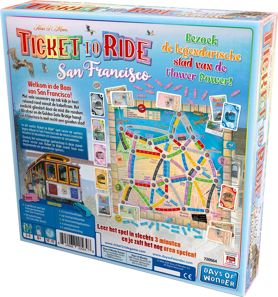 Days Of Wonder Ticket To Ride San Francisco - NL 4 Days Of Wonder Ticket To Ride San Francisco - NL - Afbeelding 2