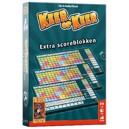 999 Games Keer Op Keer Scoreblok 3 Stuks Level 1 - Dobbelspel 4 999 Games Keer Op Keer Scoreblok 3 Stuks Level 1 - Dobbelspel - Afbeelding 2