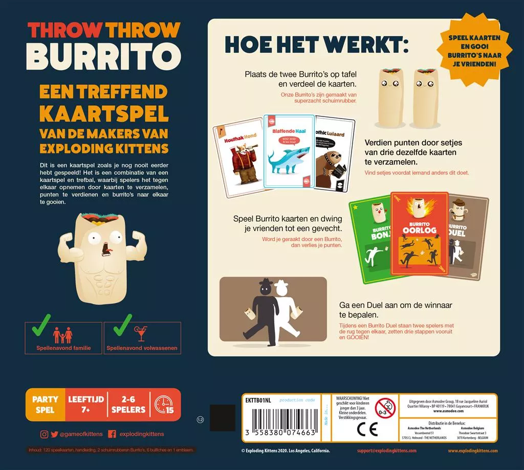 EXPLODING KITTENS Throw Throw Burrito NL 5 EXPLODING KITTENS Throw Throw Burrito NL - Afbeelding 3