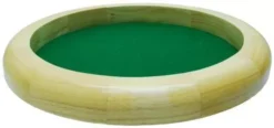 Dobbelpiste Blank Hout Rond 35cm